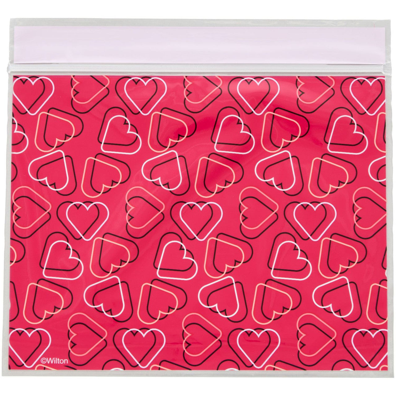 Resealable hearts treat bags by Wilton pack 20