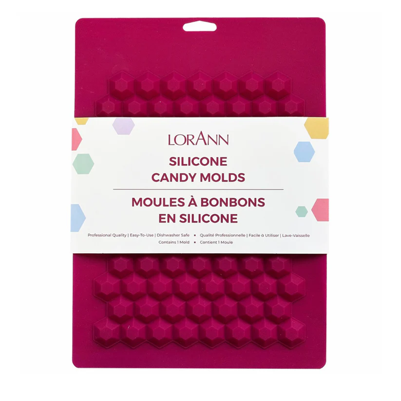 Hexagon silicone jewels break up bar hard candy chocolate or isomalt mould