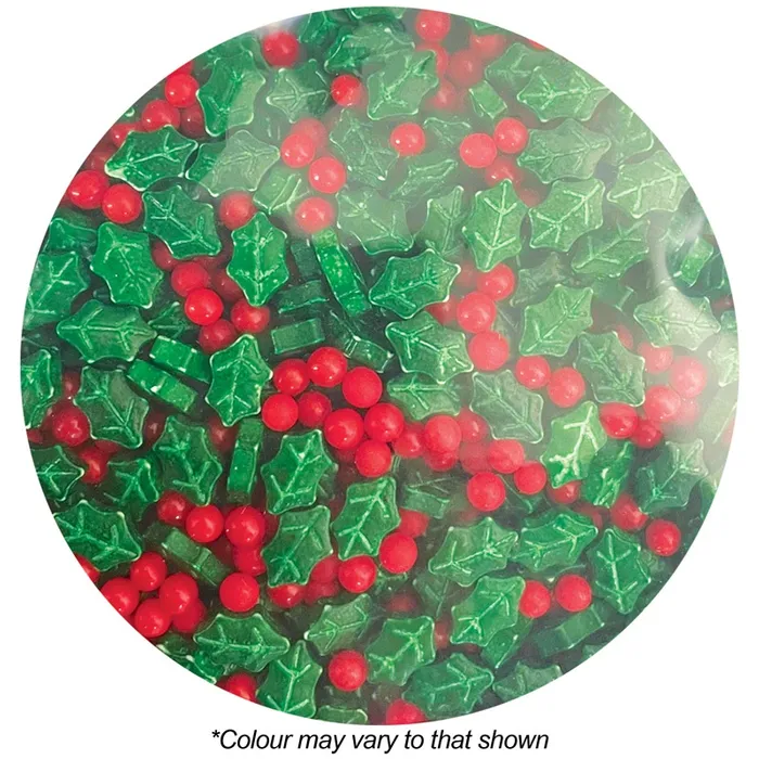 500g bulk Holly and berries mix Christmas Sprinkles