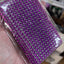 Diamante wrap ribbon cut to width - Fuchsia purply pink 1 metre