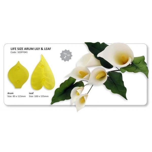 Arum Lily flower petal and leaf cutter set by Jem