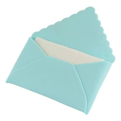 Teal fondant envelope