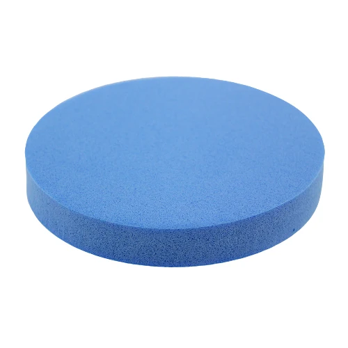 a blue circular foam pad. For icing flower making
