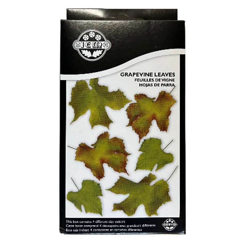 Examples of finished grapevine leaves made using the Jem Grape leaf cutters