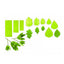 set 9 plastic leaf veining tools along with fondant gumpaste examples