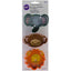 Cookie cutter set packaging with elephant, monkey, and lion designs on a white background.