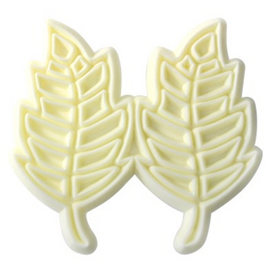 2 filigree leaf plastic cutters for gumpaste icing