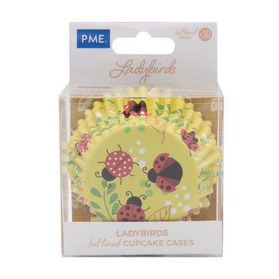 Ladybug Ladybird foiled lined standard cupcake papers