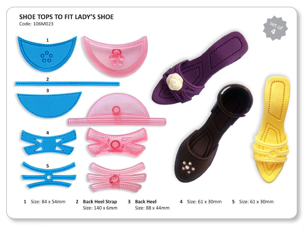 Shoe top cutters set of 4 for high heel or stiletto shoes by Jem