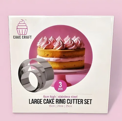 Cake and pastry cutting ring set Large