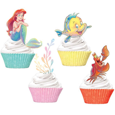 Ariel the little mermaid cupcake decorating kit papers and picks