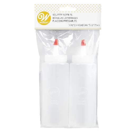 pack of 2 squeeze bottles for melting chocolate or for icing