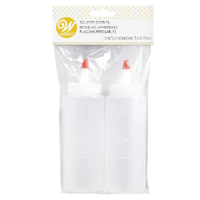 pack of 2 squeeze bottles for melting chocolate or for icing