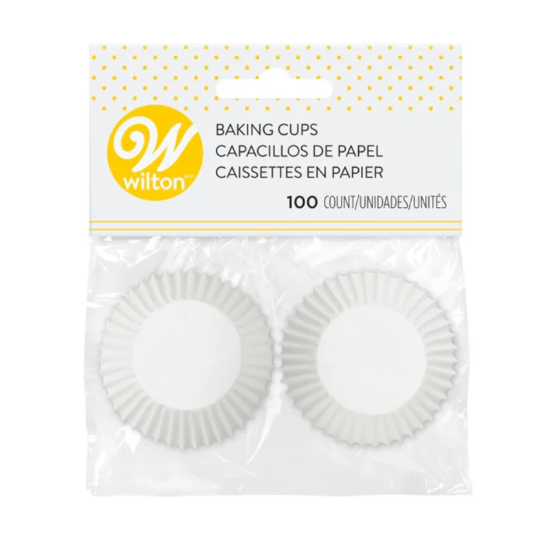 White mini cupcake paper 100 pack by Wilton