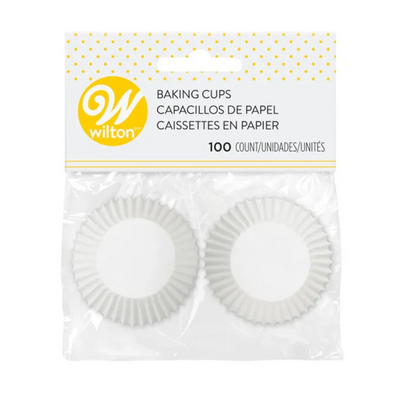 White mini cupcake paper 100 pack by Wilton