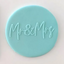 mr & Mrs embossed teal fondant plaque