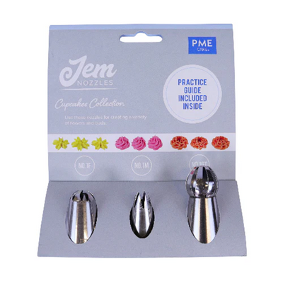 Cupcake collection tip set Pack of 3 by Jem