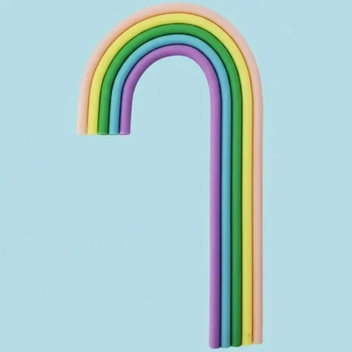 Pastel Rainbow cake topper