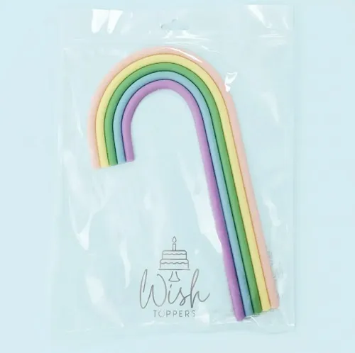 Pastel Rainbow cake topper
