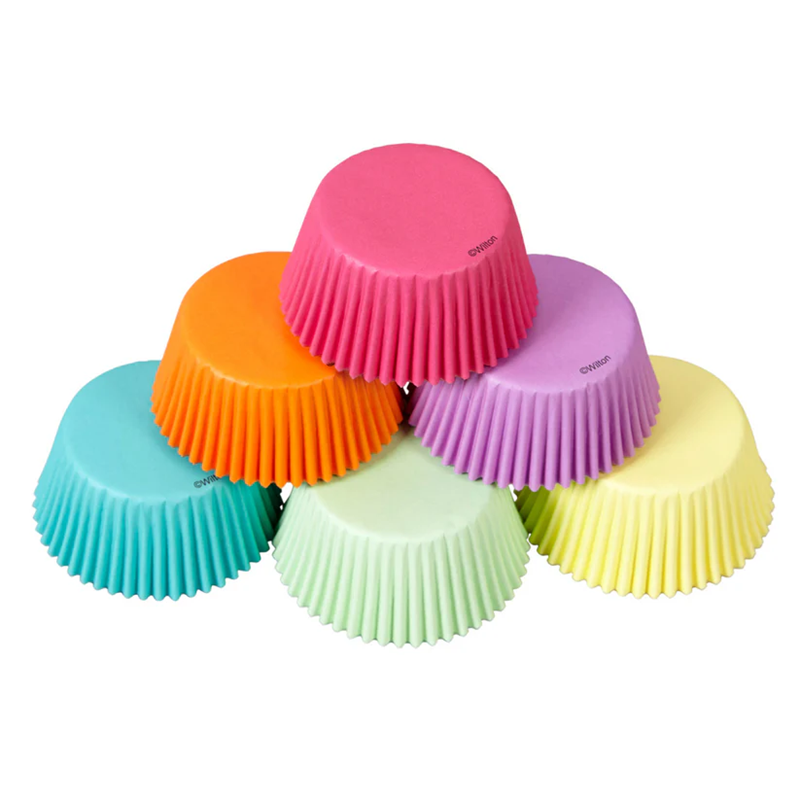 Multi colour pastel rainbow standard cupcake papers 150 pack Style no#2