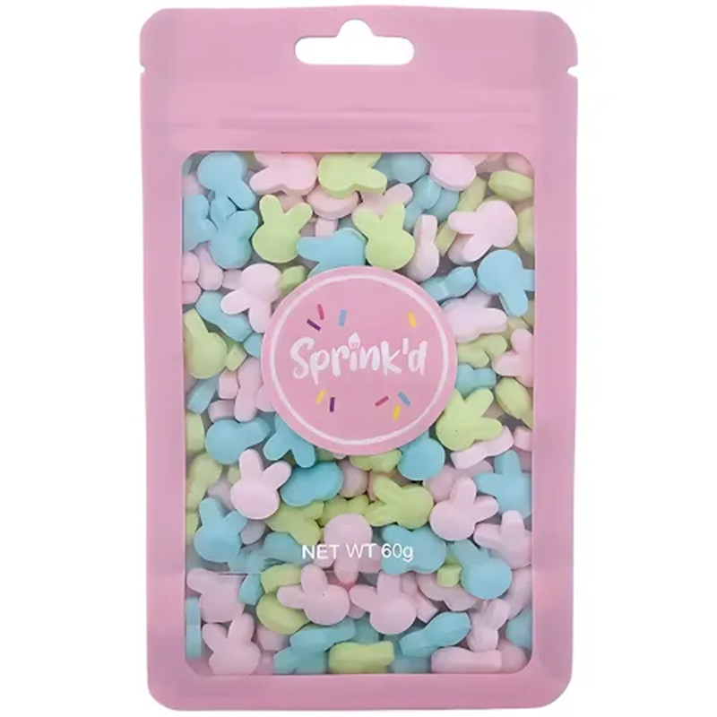 Bunny Rabbit face Shaped sprinkles 60G by Sprinkd