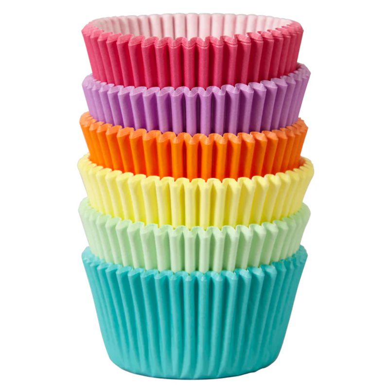 Multi colour pastel rainbow standard cupcake papers 150 pack Style no#2