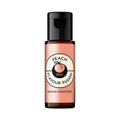 Peach emulsion flavouring in 21ml bottle