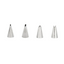 4 metal piping nozzles for flowers and leaves