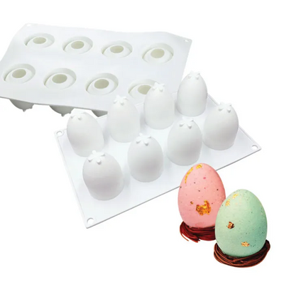 Small Easter Eggs 8 cavity silicone mould Plain Eggs