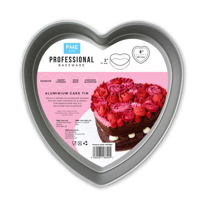 8 inch pme heart shape cake pan