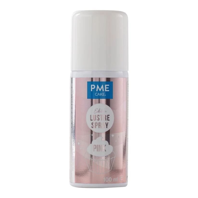PME Edible lustre spray Pink 100ml (North Island Urban Delivery ONLY)