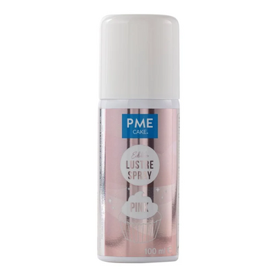 PME Cake Lustre Pink Spray bottle on a white background