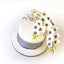 Decorative cake with white flowers on a white background