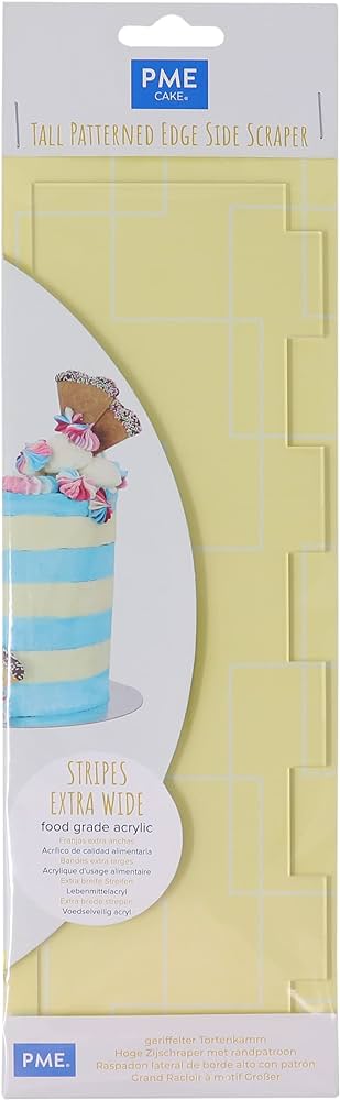 PME XL Side texture scraper comb for buttercream icing Extra Wide Stripes