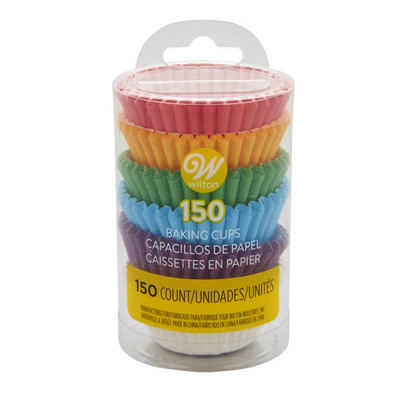 Rainbow mini cupcake papers 150