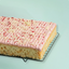 White chocolate raspberry slab cake