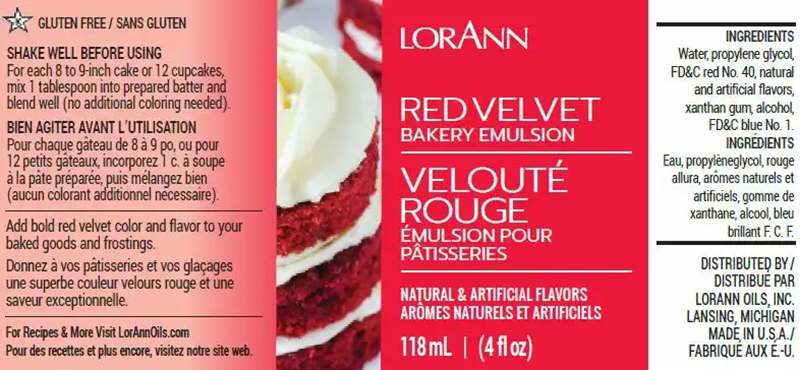Lorann Oils Red velvet bakery emulsion 4oz 118ml