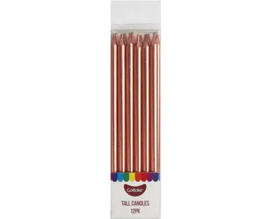 12cm tall candles Rose Gold (12)