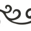 A black scrollwork decorative border or filigree trim with curved, swirling motifs on a plain white background.