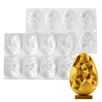 Small Easter Eggs 8 cavity silicone mould Geode Eggs
