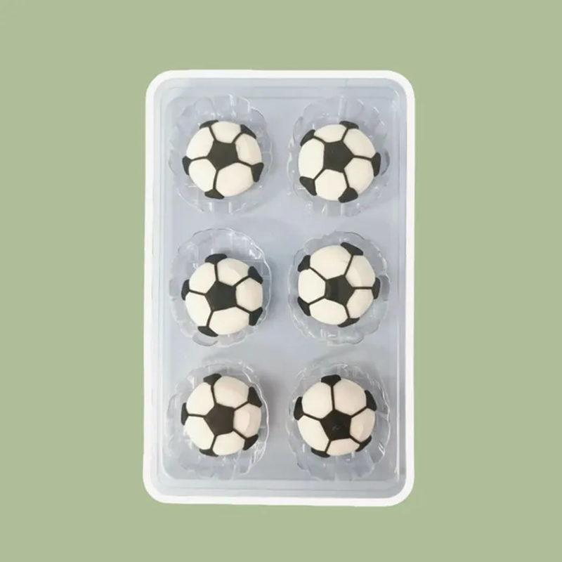 Soccer Football Sports ball SUGAR DECORATIONS 6 PIECE PACK