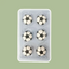 Soccer Football Sports ball SUGAR DECORATIONS 6 PIECE PACK