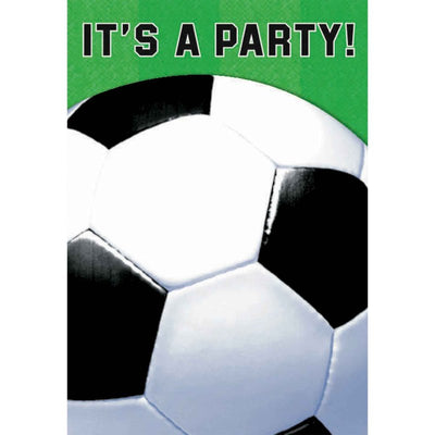 Soccer Ball party invites Pack of 8