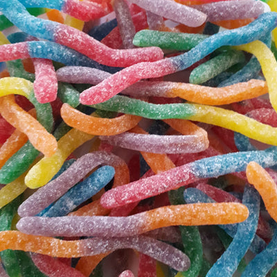 Sour glow worm lollies