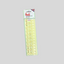 A package of four yellow plastic fondant cutters  in a clear blister pack with a white header card, shown against a solid gray background. by FMM