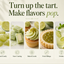 Promotional graphic with the headline 'Turn up the tart. Make flavors pop. For loranns tart and sour