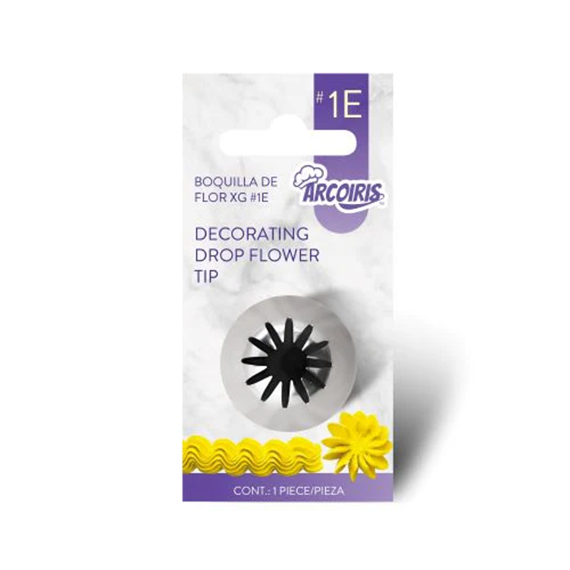 Large Arcoiris icing nozzle tip 1E Drop Flower and Rosettes