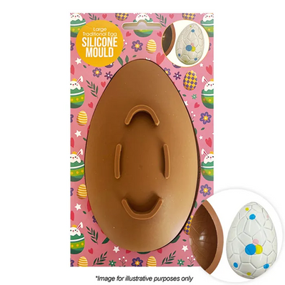 Large Easter egg silicone chocolate mould Traditional cracked EGG