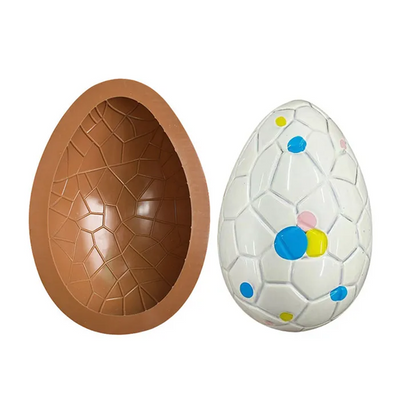 Large Easter egg silicone chocolate mould Traditional cracked EGG