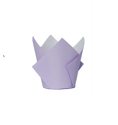 Tulip handkerchief cupcake paper or muffin cups Lilac